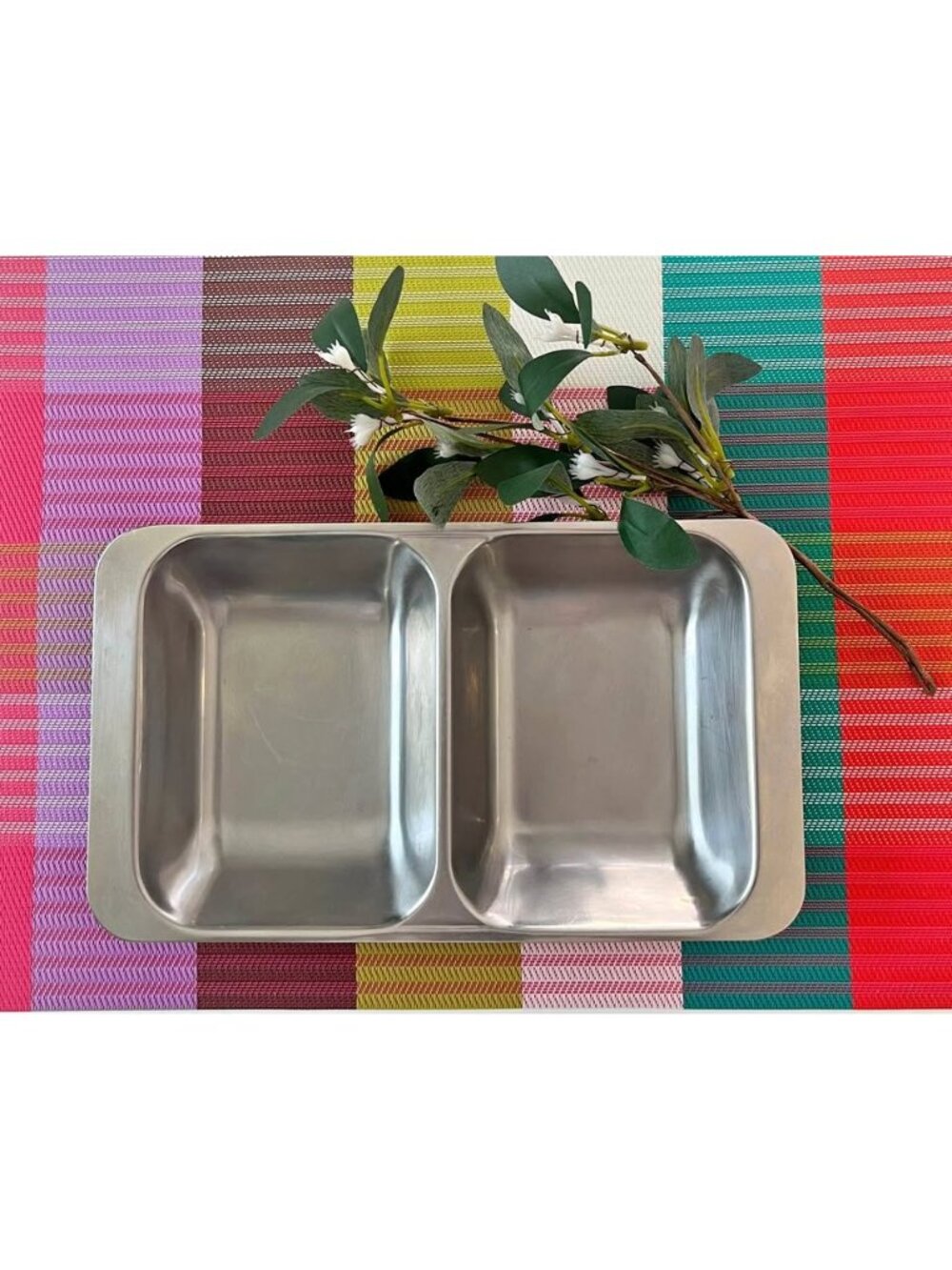 MCM Cultura Stainless Steel Divided Serving Tray-Sweden